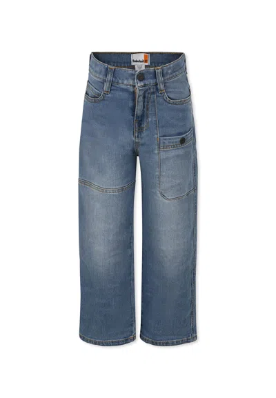 Timberland Kids' Denim Jeans For Boy With Tree