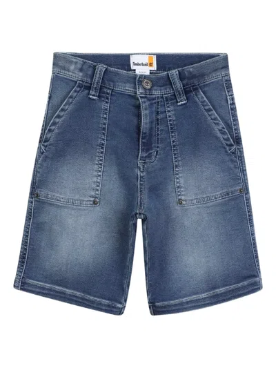 Timberland Kids' Denim Utility Shorts In Blue