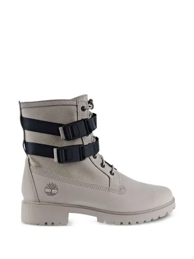 Timberland Double Buckle Jayne Boots In Neutral
