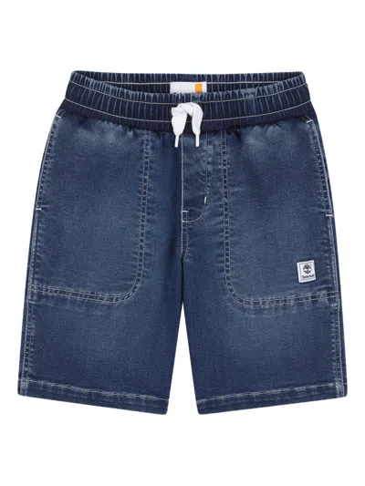 Timberland Kids' Drawstring Elasticated-waist Shorts In Blue