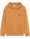 Timberland Beige Hoodie In Cotton With Logo