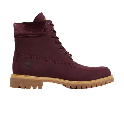 Pre-owned Timberland Dtlr X 6 Inch Premium Boot 'burgundy Velvet' In Red