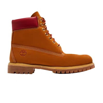Pre-owned Timberland Dtlr X 6 Inch Premium Boot 'red Tops' In Tan