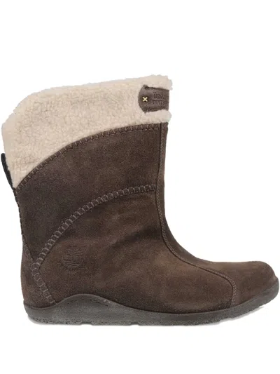 Timberland Earthkeepers Shearling Boots In Brown