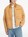 Timberland Casual Jacket With Collar Detail And Front Pockets In Brown