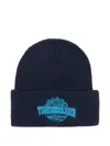 Timberland Embroidered-logo Beanie Hat In Blue