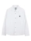 Timberland Embroidered-logo Long-sleeve Shirt In White