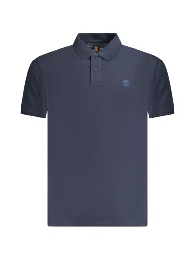 Timberland Embroidered-logo Polo Shirt In Blue
