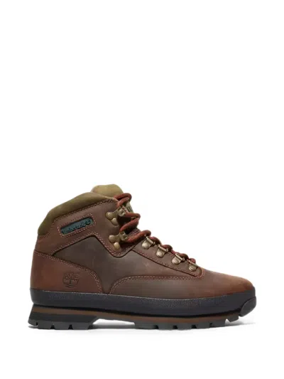 Timberland Euro Hiker Logo-detail Leather Boots In Multi