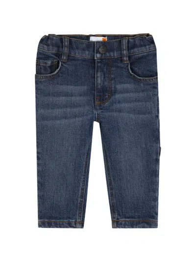 Timberland Babies' Faded-effect Hammer-loop Jeans In Blue