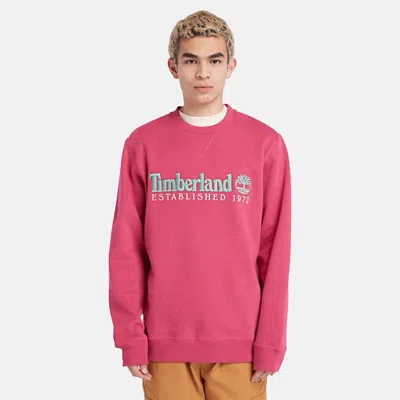 Timberland Female  Tb0a65dd Ls Est. 1973 Crew Bb Sweatshirt Ed2 Lively Wb In Purple