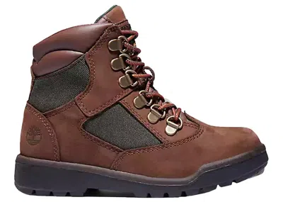 Pre-owned Timberland Field Boot Mid Lace Up Sneakers In Brown