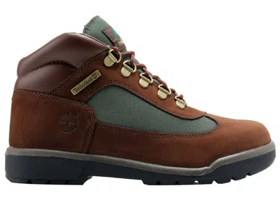 Pre-owned Timberland Field Boot Mid Lace Up Sneakers In Dark Brown