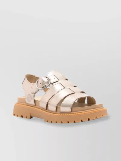 Timberland Fisherman Sandal With Caged Design And Chunky Sole In Neutrals