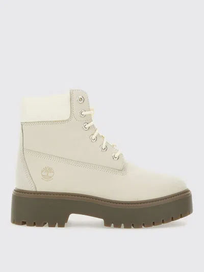Timberland Flat Ankle Boots  Woman Color White