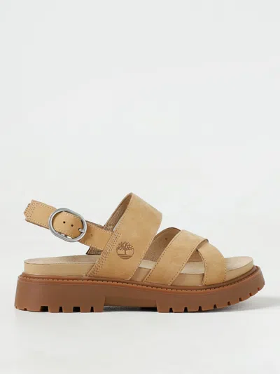 Timberland Flat Sandals  Woman In Beige