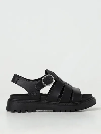 Timberland Flat Sandals  Woman In Black