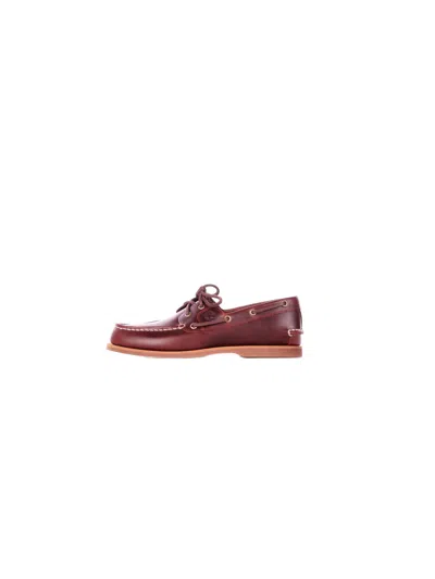 Timberland Flat Shoes In Burgundy