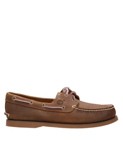 Timberland Flat Shoes In Brown