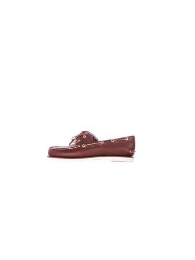 Timberland Flat Shoes In Burgundy