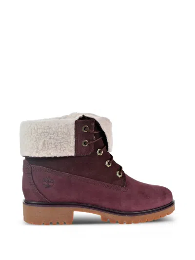 Timberland Fleece Lined Boots In Red