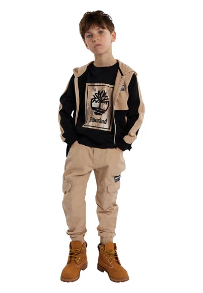 Timberland Kids' Full Zip Sweater Baby  In Black