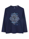 Timberland Geometric-logo Long-sleeve T-shirt In Blue