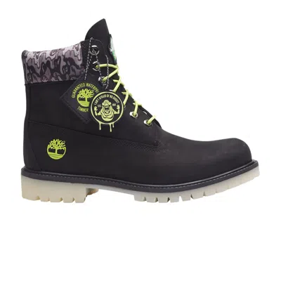 Pre-owned Timberland Ghostbusters X 6 Inch Premium Boot 'slimer' | Black | Men's Size 10