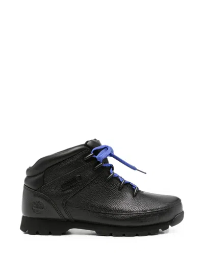 Timberland Grained Leather Ankle Boots In Black