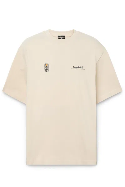 Timberland Graphic Cotton T Shirt In Neutral