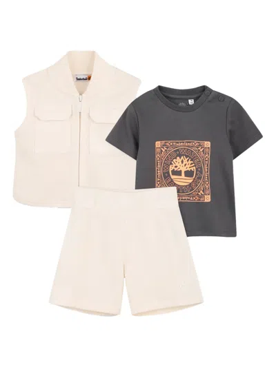 Timberland Babies' Graphic-print Short Set In Animal Print