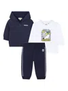 Timberland Graphic-print Tracksuit Set (set Of Three) In Blue