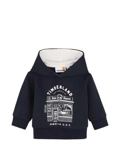 Timberland Babies' Graphic-print Hoodie In Blue