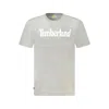 Timberland Brown Cotton Men T-shirt In Gray