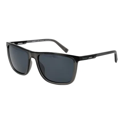 Timberland Gray Men Sunglasses In Black
