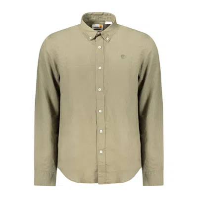 Timberland Green Cotton Shirt In Brown