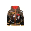 Timberland Green Faux Fur Coat For Boy With Landscape In Green
