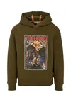 Timberland Green Sweatshirt For Boy With Landscape Print In Green