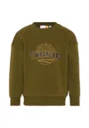 Timberland Green Sweatshirt For Boy With Logo In Green