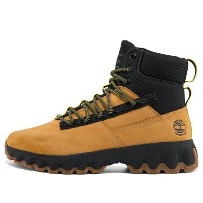 Timberland Greenstride Edge Waterproof Wide Fit Boots 'wheat Nubuck' In Orange