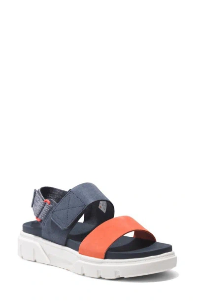 Timberland Greyfield 2 Sandal In Dark Blue Suede