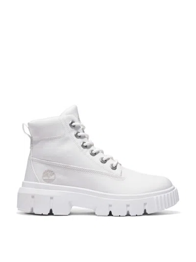 Timberland Greyfield Mid Lace-up Boots In White
