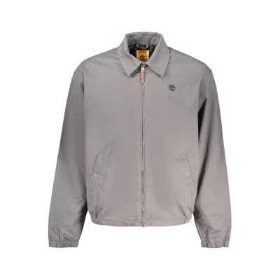 Timberland Grigio Cotton Men's Jacket In Gray