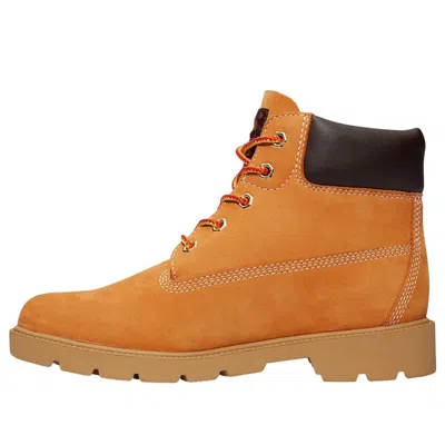 Timberland (gs)  6 Inch Classic Waterproof Boot 'wheat Mesh Lining' In Orange