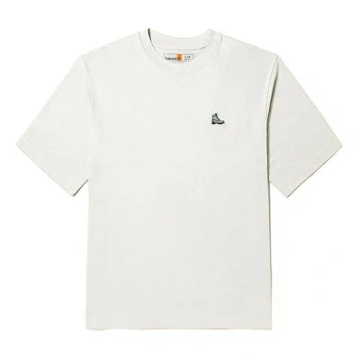 Timberland Heavyweight Boots Badge T-shirt 'beige' In Neutral