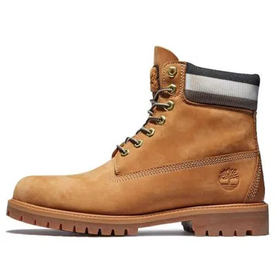 Timberland Heritage 6 Inch Waterproof Boot 'wheat Nubuck With Black'