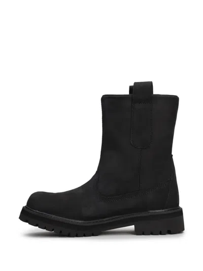 Timberland Heritage Logo-debossed Pull-on Ankle Boots In Black