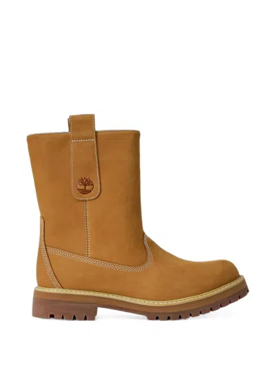 Timberland Heritage Stitched-detail Pull-on Boots In Brown