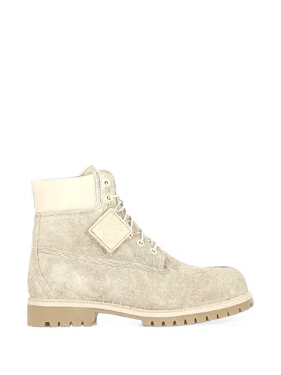 Timberland Heritage Waterproof Panelled Boots In White