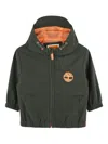 Timberland Hooded Mesh-panel Windbreaker In Green